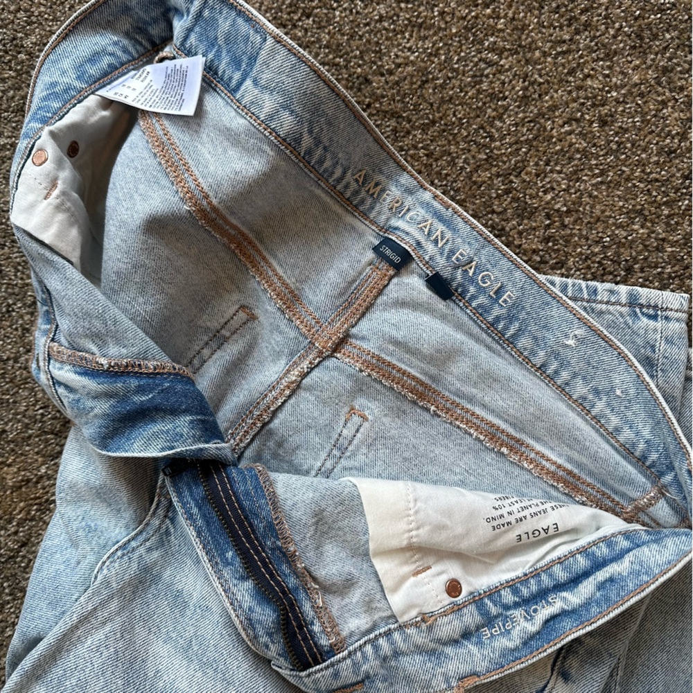 Strigid Ripped High Wasted Stovepipe Jeans - 10 - American Eagle - Picture 4 of 13